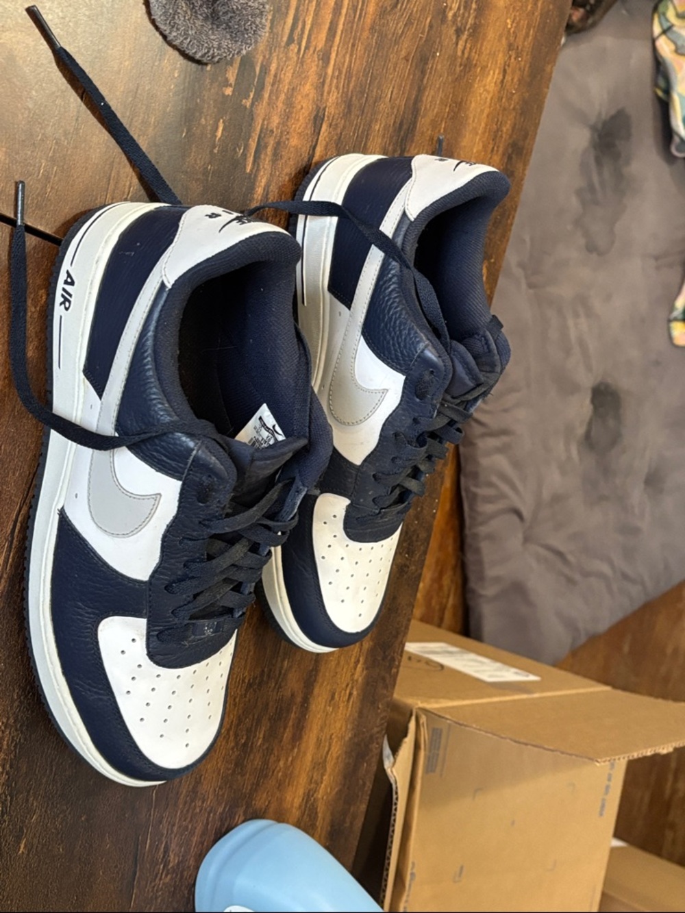 Nike Men’s Low-Top Sneakers in Navy and White
